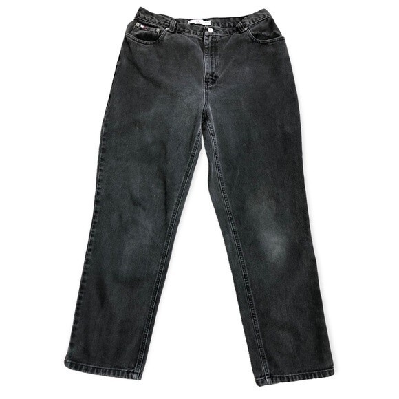 Tommy Hilfiger Vintage Black Washed Ultra High Rise Mom Jeans - Picture 1 of 6